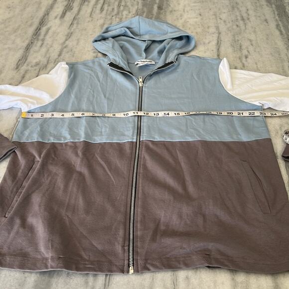 Feel good store Color Block Hoodie Jacket Size XL Front Zipper - Picture 6 of 8